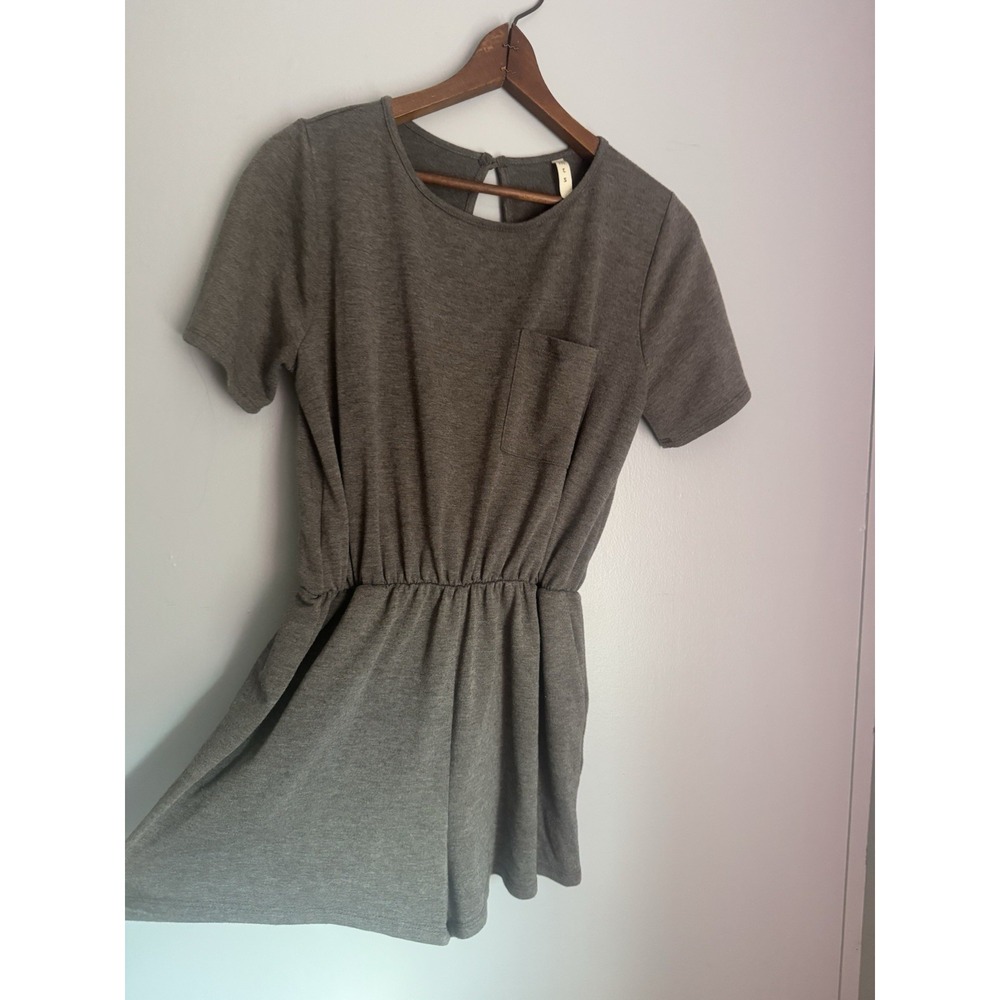 Women's MTS Grey Shorts Romper Size Small With Pockets